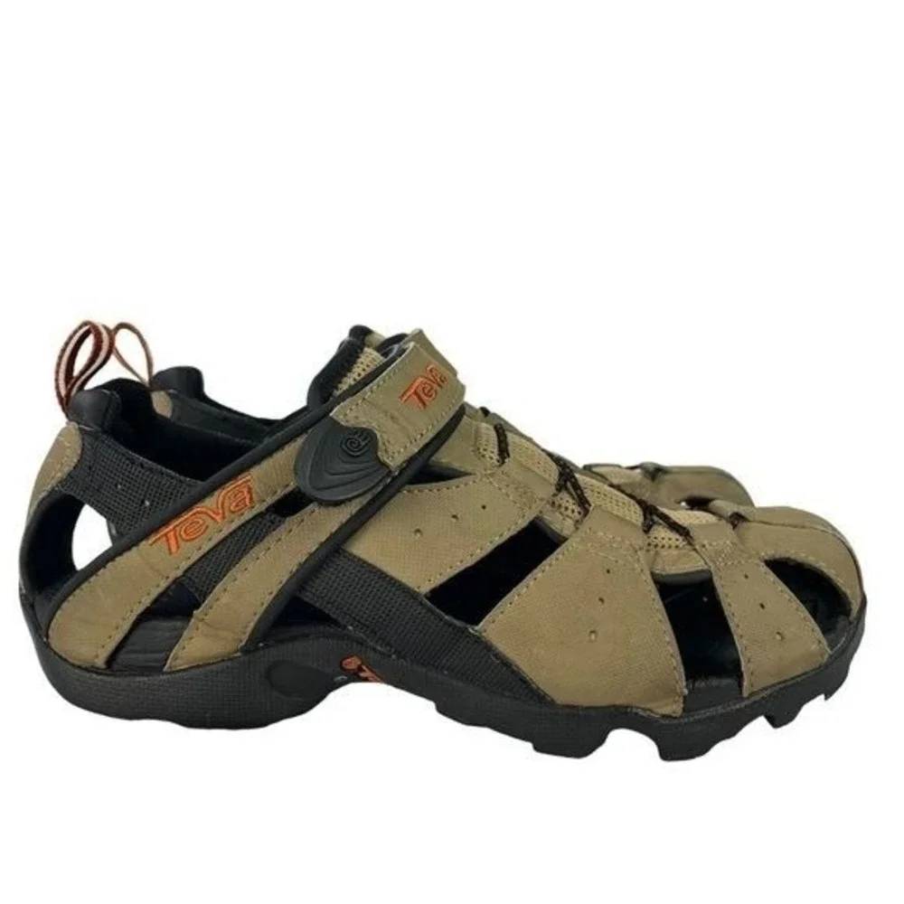Teva Closed Toe Hiking Sandals Leather Trail Outdoor Sport Y2K Minimalist Mens 8